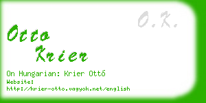 otto krier business card